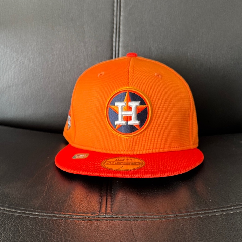 Houston Astros baseball 2024 SPRING TRAINING CAP …ON FIELD, 59FIFTY, SIZE 7, NWT